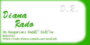 diana rado business card